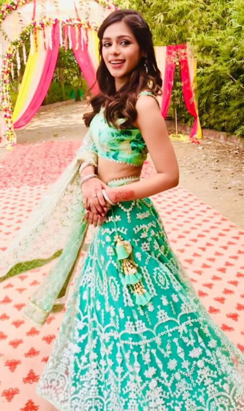 Cartel Fame Actress Pranati Rai Prakash looks Royal yet elegant as she shares a video wearing an Aqua Green Lehenga 