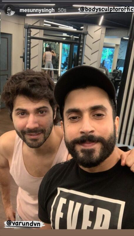 Sunny Singh hits the gym, shares picture with Varun Dhawan