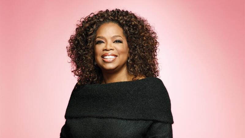 Oprah Winfrey in Black Dress