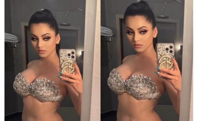 Urvashi Rautela Exudes Hotness and Creates Havoc On Internet In An Embellished Bralette Mirror Selfie Look